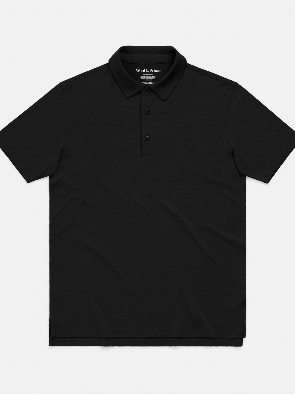 Wool & Prince 100% Merino Wool Polo Black Medium